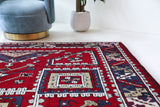 Vintage Turkish rug in a living room setting, Area rug in a living room setting, pile rug, Turkish rug, custom rug, modern rug, portland, rug shop, bright colors, wild shaman, soft rug, bold color, Portland, Oregon, rug store, rug shop, local shop
