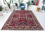 Vintage Turkish rug in a living room setting, Area rug in a living room setting, pile rug, Turkish rug, custom rug, modern rug, portland, rug shop, bright colors, wild shaman, soft rug, bold color, Portland, Oregon, rug store, rug shop, local shop