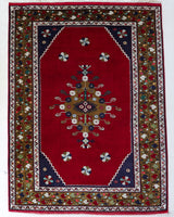 Vintage Turkish rug in a living room setting, Area rug in a living room setting, pile rug, Turkish rug, custom rug, modern rug, portland, rug shop, bright colors, wild shaman, soft rug, bold color, Portland, Oregon, rug store, rug shop, local shop