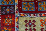 Vintage Turkish runner rug in a living room setting, pile rug, Turkish rug, vintage rug, portland, rug shop, bright colors, wild shaman, soft rug, bold color, Portland, Oregon, rug store, rug shop, local shop, antique rug