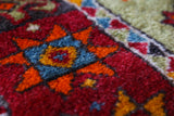 Vintage Turkish runner rug in a living room setting, pile rug, Turkish rug, vintage rug, portland, rug shop, bright colors, wild shaman, soft rug, bold color, Portland, Oregon, rug store, rug shop, local shop, antique rug