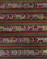 Vintage kilim rug in living room setting, bright colors, wild shaman, soft rug, bold color, Portland, Oregon, rug store, rug shop, local shop, vintage rug, modern kilim, warm colors, antique kilim rug