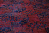 Antique Turkmen rug in a living room setting, pile rug, Turkish rug, vintage rug, portland, rug shop, bright colors, wild shaman, soft rug, bold color, Portland, Oregon, rug store, rug shop, local shop, antique rug
