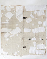 Vintage kilim rug in living room setting, old rug, antique rug, pastel colors, faded colors, Turkish rug, vintage rug, soft rug, Portland, Oregon, rug store, rug shop, local shop, earthy tones, earthy colors, warm colors