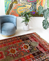 Antique Turkish rug, pile rug, vintage rug, portland, rug shop, bright colors, wild shaman, soft rug, bold color, Portland, Oregon, rug store, rug shop, local shop, antique rug, collection piece, collector rug, handmade rug, wool rug, antique rug, pastel colors, faded colors