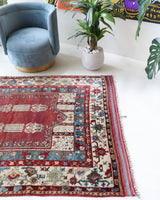 Antique Turkish rug, pile rug, vintage rug, portland, rug shop, bright colors, wild shaman, soft rug, bold color, Portland, Oregon, rug store, rug shop, local shop, antique rug, collection piece, collector rug, handmade rug, wool rug, antique rug, pastel colors, faded colors