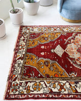 Vintage Turkish rug in a living room setting, Area rug in a living room setting, pile rug, Turkish rug, custom rug, modern rug, portland, rug shop, bright colors, wild shaman, soft rug, bold color, Portland, Oregon, rug store, rug shop, local shop