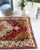 Vintage Turkish rug in a living room setting, Area rug in a living room setting, pile rug, Turkish rug, custom rug, modern rug, portland, rug shop, bright colors, wild shaman, soft rug, bold color, Portland, Oregon, rug store, rug shop, local shop