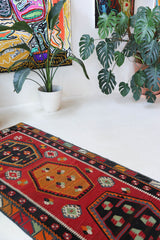 Vintage Sivas Sarkisla kilim runner 3'8"x9'3"