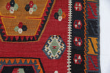 Vintage Turkish runner rug in a living room setting, pile rug, Turkish rug, vintage rug, portland, rug shop, bright colors, wild shaman, soft rug, bold color, Portland, Oregon, rug store, rug shop, local shop