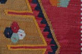 Vintage Turkish runner rug in a living room setting, pile rug, Turkish rug, vintage rug, portland, rug shop, bright colors, wild shaman, soft rug, bold color, Portland, Oregon, rug store, rug shop, local shop