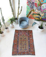 Antique Turkish rug, kilim rug, kilim, vintage rug, portland, rug shop, bright colors, wild shaman, soft rug, bold color, Portland, Oregon, rug store, rug shop, local shop, antique rug, collection piece, collector rug, handmade rug, wool rug, antique rug, pastel colors, faded colors