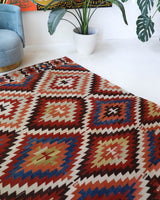 Antique Turkish rug, kilim rug, kilim, vintage rug, portland, rug shop, bright colors, wild shaman, soft rug, bold color, Portland, Oregon, rug store, rug shop, local shop, antique rug, collection piece, collector rug, handmade rug, wool rug, antique rug, pastel colors, faded colors