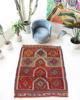 Antique Konya Kavak Kilim Rug 4'9"x6'8"