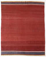 Vintage kilim rug in living room setting, bright colors, wild shaman, soft rug, bold color, Portland, Oregon, rug store, rug shop, local shop, vintage rug, modern kilim, warm colors, antique kilim rug