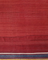 Vintage kilim rug in living room setting, bright colors, wild shaman, soft rug, bold color, Portland, Oregon, rug store, rug shop, local shop, vintage rug, modern kilim, warm colors, antique kilim rug