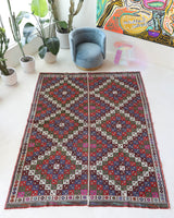 Vintage Pergamum Cicim Kilim Rug 6'9"x9'8"