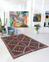 Vintage Pergamum Cicim Kilim Rug 6'9"x9'8"
