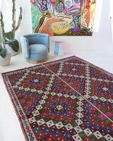 Vintage Pergamum Cicim Kilim Rug 6'9"x9'8"
