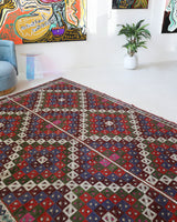 Vintage Pergamum Cicim Kilim Rug 6'9"x9'8"