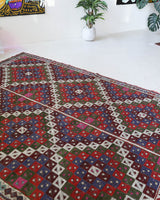 Vintage Pergamum Cicim Kilim Rug 6'9"x9'8"