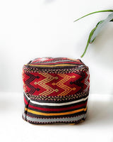 Floor pouf in a living room setting, pillow, turkish pillow, kilim pillow, home decor, decorative pillow, sham, rug pillow,  decor, home decor, pouf, floor cushion, cushion, Portland, rugshop, Oregon, Wild Shaman, ottoman