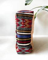 Floor pouf in a living room setting, pillow, turkish pillow, kilim pillow, home decor, decorative pillow, sham, rug pillow,  decor, home decor, pouf, floor cushion, cushion, Portland, rugshop, Oregon, Wild Shaman, ottoman
