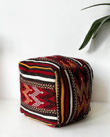 Floor pouf in a living room setting, pillow, turkish pillow, kilim pillow, home decor, decorative pillow, sham, rug pillow,  decor, home decor, pouf, floor cushion, cushion, Portland, rugshop, Oregon, Wild Shaman, ottoman