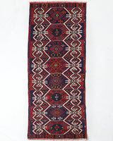 Vintage Turkish runner rug in a living room setting, pile rug, Turkish rug, vintage rug, portland, rug shop, bright colors, wild shaman, soft rug, bold color, Portland, Oregon, rug store, rug shop, local shop, antique rug