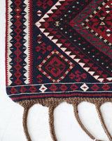 Vintage kilim rug in living room setting, bright colors, wild shaman, soft rug, bold color, Portland, Oregon, rug store, rug shop, local shop, vintage rug, modern kilim, warm colors