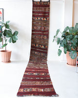 Vintage Turkish runner rug in a living room setting, pile rug, Turkish rug, vintage rug, portland, rug shop, bright colors, wild shaman, soft rug, bold color, Portland, Oregon, rug store, rug shop, local shop, antique rug