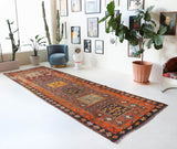 Vintage kilim rug in living room setting, bright colors, wild shaman, soft rug, bold color, Portland, Oregon, rug store, rug shop, local shop, vintage rug, modern kilim, warm colors