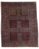 Turkmen rug in a living room setting, pile rug, Turkish rug, vintage rug, portland, rug shop, bright colors, wild shaman, soft rug, bold color, Portland, Oregon, rug store, rug shop, local shop, antique rug