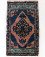 Vintage mini kilim rug in room decor setting, kilim, Turkish rug, vintage rug, portland, rug shop, bright colors, wild shaman, soft rug, bold color, Portland, Oregon, rug store, rug shop, local shop
