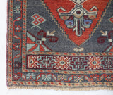 Vintage mini kilim rug in room decor setting, kilim, Turkish rug, vintage rug, portland, rug shop, bright colors, wild shaman, soft rug, bold color, Portland, Oregon, rug store, rug shop, local shop