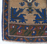 Vintage mini kilim rug in room decor setting, kilim, Turkish rug, vintage rug, portland, rug shop, bright colors, wild shaman, soft rug, bold color, Portland, Oregon, rug store, rug shop, local shop