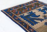 Vintage mini kilim rug in room decor setting, kilim, Turkish rug, vintage rug, portland, rug shop, bright colors, wild shaman, soft rug, bold color, Portland, Oregon, rug store, rug shop, local shop