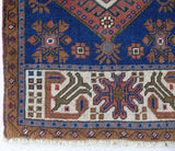 Vintage mini kilim rug in room decor setting, kilim, Turkish rug, vintage rug, portland, rug shop, bright colors, wild shaman, soft rug, bold color, Portland, Oregon, rug store, rug shop, local shop
