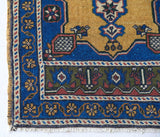 Vintage mini kilim rug in room decor setting, kilim, Turkish rug, vintage rug, portland, rug shop, bright colors, wild shaman, soft rug, bold color, Portland, Oregon, rug store, rug shop, local shop