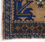 Vintage mini kilim rug in room decor setting, kilim, Turkish rug, vintage rug, portland, rug shop, bright colors, wild shaman, soft rug, bold color, Portland, Oregon, rug store, rug shop, local shop