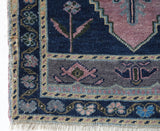 Vintage mini kilim rug in room decor setting, kilim, Turkish rug, vintage rug, portland, rug shop, bright colors, wild shaman, soft rug, bold color, Portland, Oregon, rug store, rug shop, local shop