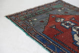 Vintage mini kilim rug in room decor setting, kilim, Turkish rug, vintage rug, portland, rug shop, bright colors, wild shaman, soft rug, bold color, Portland, Oregon, rug store, rug shop, local shop