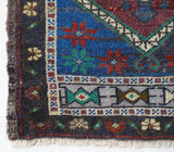 Vintage mini kilim rug in room decor setting, kilim, Turkish rug, vintage rug, portland, rug shop, bright colors, wild shaman, soft rug, bold color, Portland, Oregon, rug store, rug shop, local shop