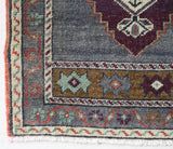Vintage mini kilim rug in room decor setting, kilim, Turkish rug, vintage rug, portland, rug shop, bright colors, wild shaman, soft rug, bold color, Portland, Oregon, rug store, rug shop, local shop