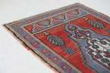 Vintage mini kilim rug in room decor setting, kilim, Turkish rug, vintage rug, portland, rug shop, bright colors, wild shaman, soft rug, bold color, Portland, Oregon, rug store, rug shop, local shop