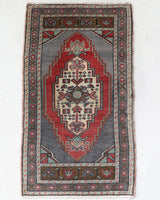 Vintage mini kilim rug in room decor setting, kilim, Turkish rug, vintage rug, portland, rug shop, bright colors, wild shaman, soft rug, bold color, Portland, Oregon, rug store, rug shop, local shop