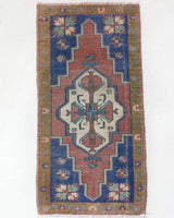 Vintage mini kilim rug in room decor setting, kilim, Turkish rug, vintage rug, portland, rug shop, bright colors, wild shaman, soft rug, bold color, Portland, Oregon, rug store, rug shop, local shop