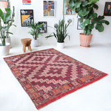 ON HOLD FOR ELENA DO NOT PURCHASE!! Vintage Pergamum Cicim Kilim Rug 5'11"x7'4"