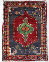 Vintage Turkish rug in a living room setting, pile rug, Turkish rug, vintage rug, portland, rug shop, bright colors, wild shaman, soft rug, bold color, Portland, Oregon, rug store, rug shop, local shop, shag rug, shaggy, plush,tulu rugs