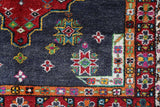 Vintage Turkish rug in a living room setting, pile rug, Turkish rug, vintage rug, portland, rug shop, bright colors, wild shaman, soft rug, bold color, Portland, Oregon, rug store, rug shop, local shop, shag rug, shaggy, plush,tulu rugs